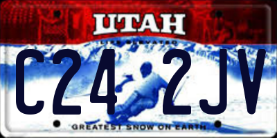 UT license plate C242JV