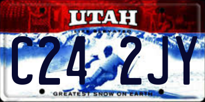 UT license plate C242JY