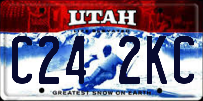 UT license plate C242KC