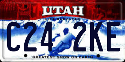 UT license plate C242KE