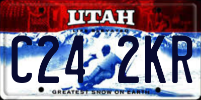 UT license plate C242KR