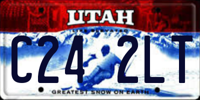 UT license plate C242LT