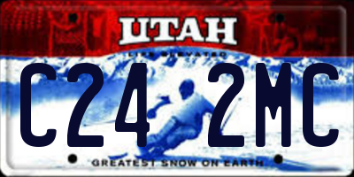 UT license plate C242MC
