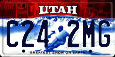 UT license plate C242MG