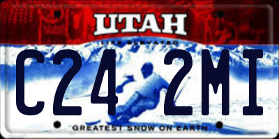 UT license plate C242MI