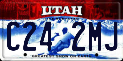 UT license plate C242MJ