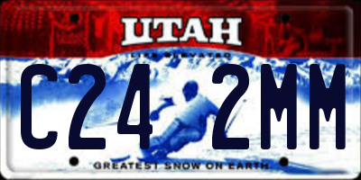 UT license plate C242MM
