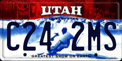 UT license plate C242MS