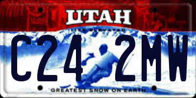 UT license plate C242MW