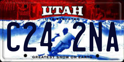 UT license plate C242NA