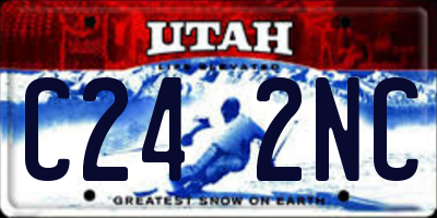 UT license plate C242NC
