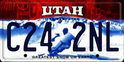 UT license plate C242NL