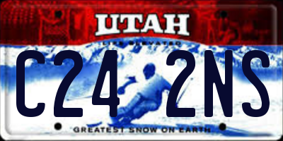 UT license plate C242NS
