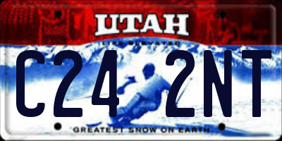 UT license plate C242NT