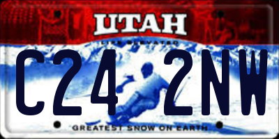 UT license plate C242NW