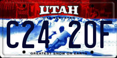 UT license plate C242OF