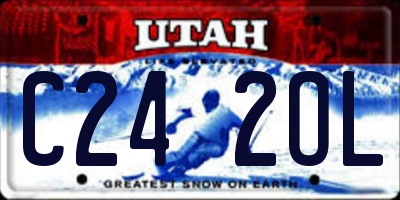 UT license plate C242OL