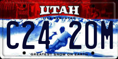 UT license plate C242OM