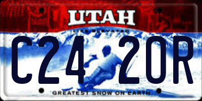 UT license plate C242OR