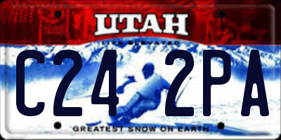 UT license plate C242PA