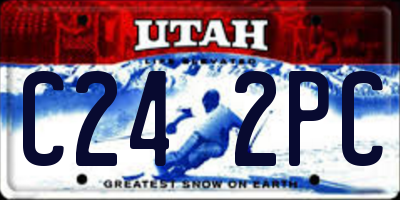 UT license plate C242PC