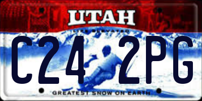 UT license plate C242PG