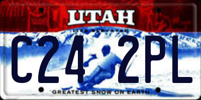UT license plate C242PL