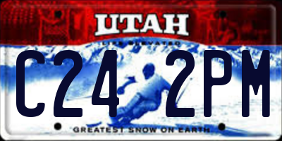UT license plate C242PM