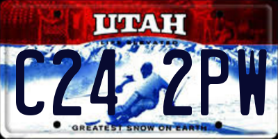 UT license plate C242PW
