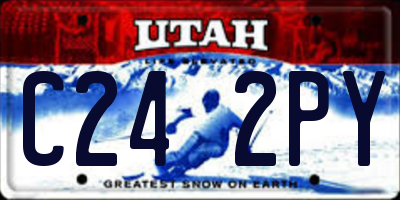 UT license plate C242PY