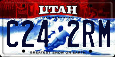 UT license plate C242RM