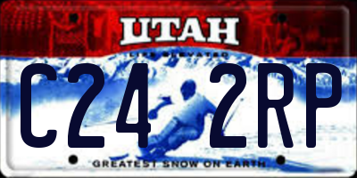 UT license plate C242RP