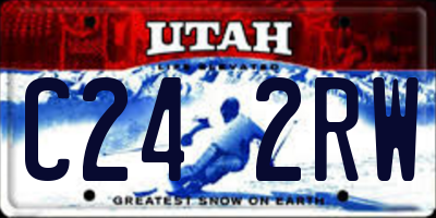 UT license plate C242RW