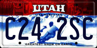 UT license plate C242SC