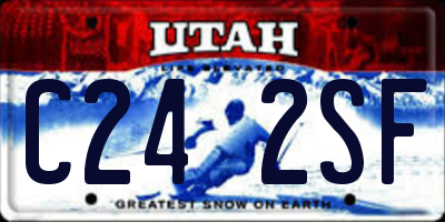 UT license plate C242SF