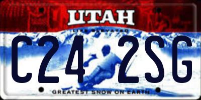 UT license plate C242SG