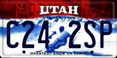UT license plate C242SP