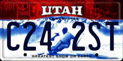 UT license plate C242ST