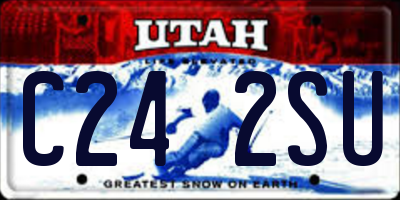 UT license plate C242SU