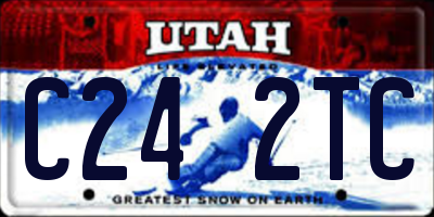 UT license plate C242TC