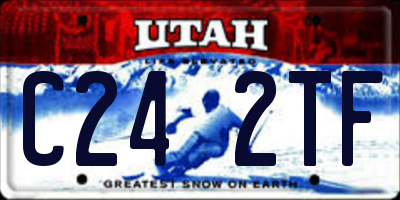 UT license plate C242TF