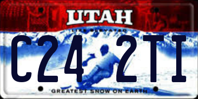UT license plate C242TI