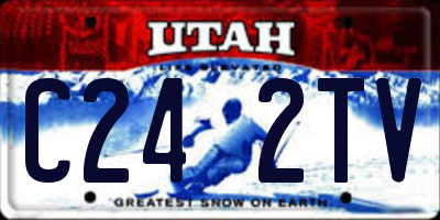 UT license plate C242TV