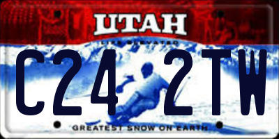 UT license plate C242TW