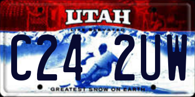 UT license plate C242UW