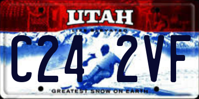 UT license plate C242VF