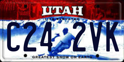 UT license plate C242VK
