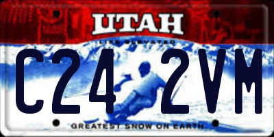 UT license plate C242VM