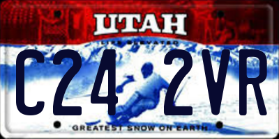UT license plate C242VR