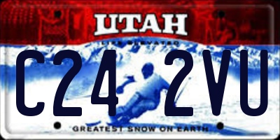 UT license plate C242VU